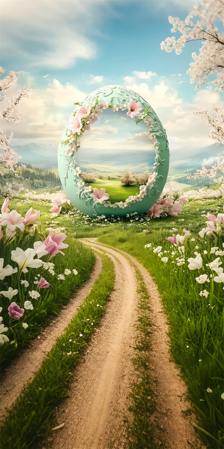 Fotokulissen Ostern Verzauberte Blumenwiese Sweep-Hintergrund LXX2-298