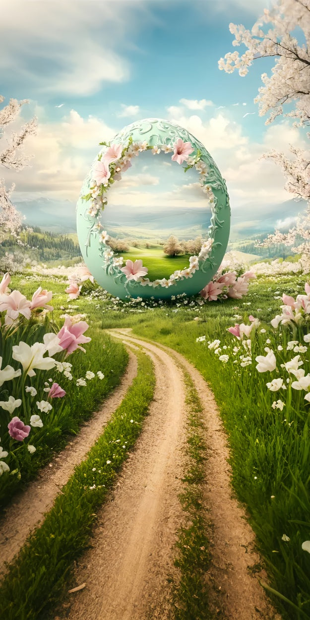 Fotokulissen Ostern Verzauberte Blumenwiese Sweep-Hintergrund LXX2-298