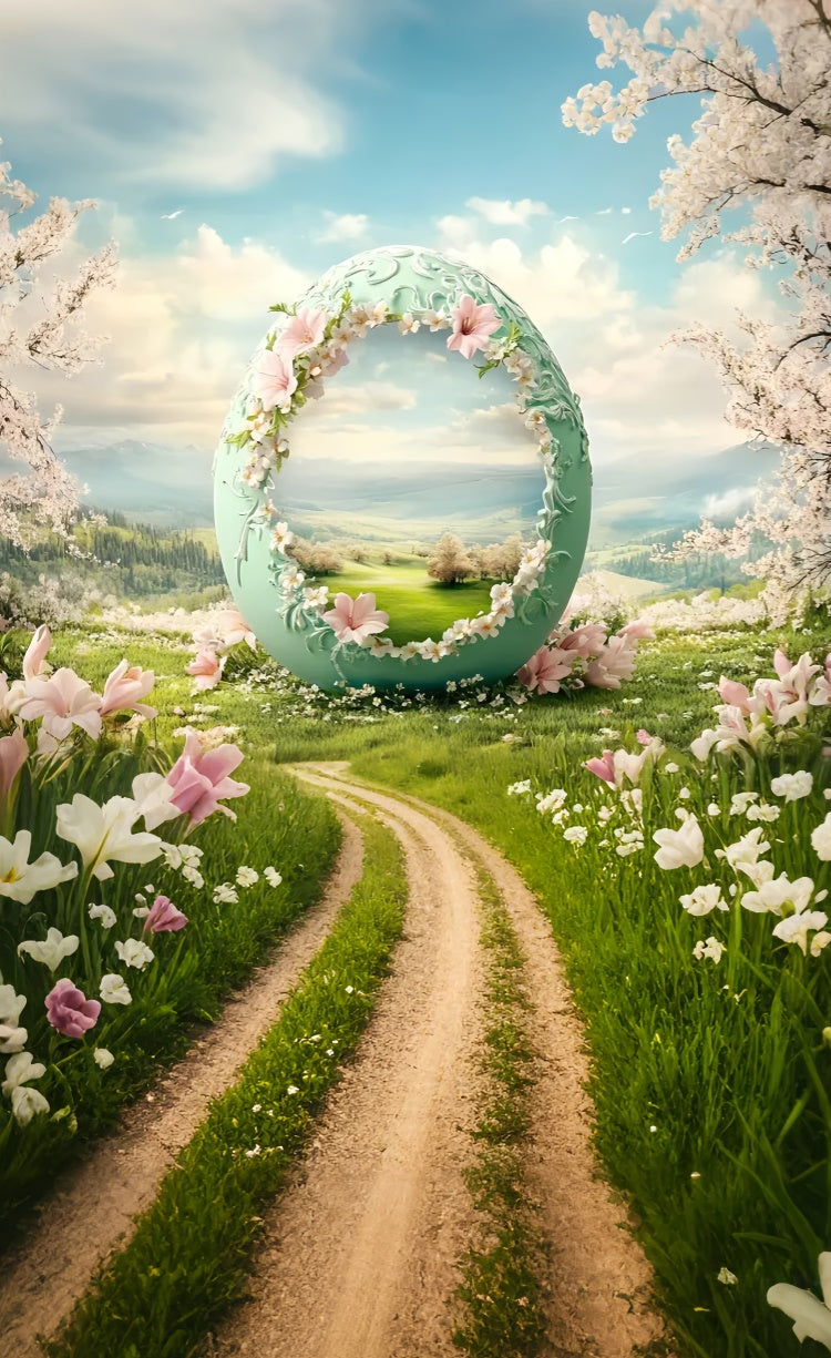 Fotokulissen Ostern Verzauberte Blumenwiese Sweep-Hintergrund LXX2-298