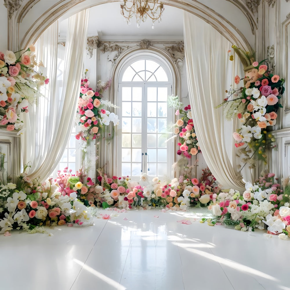 Hintergrundbilder für den Frühling Blühende Rose Eleganter Fensterhintergrund LXX2-38
