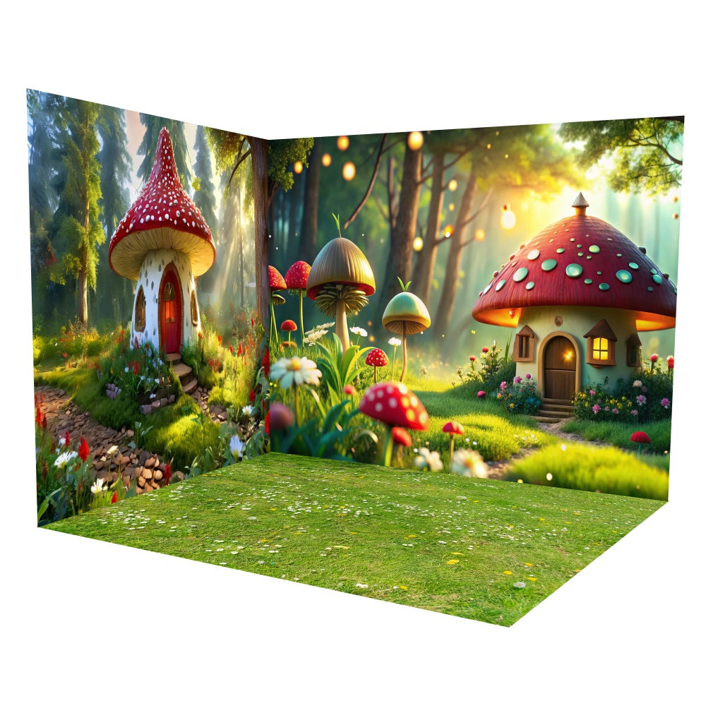 Frühlings-Pilz-Fantasie-Kulisse Raumset LXX3-11