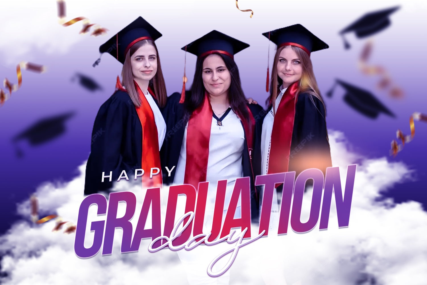 Personalisierte Graduation Backdrop 2025 Lila Wolke Graduation Party Backdrop LXX3-147