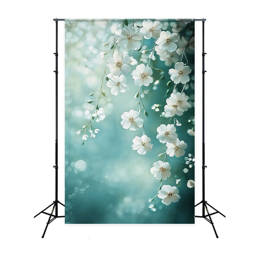 Muttertag Fotohintergrund Weiße Blüten Hängende Blumenkulisse LXX3-37