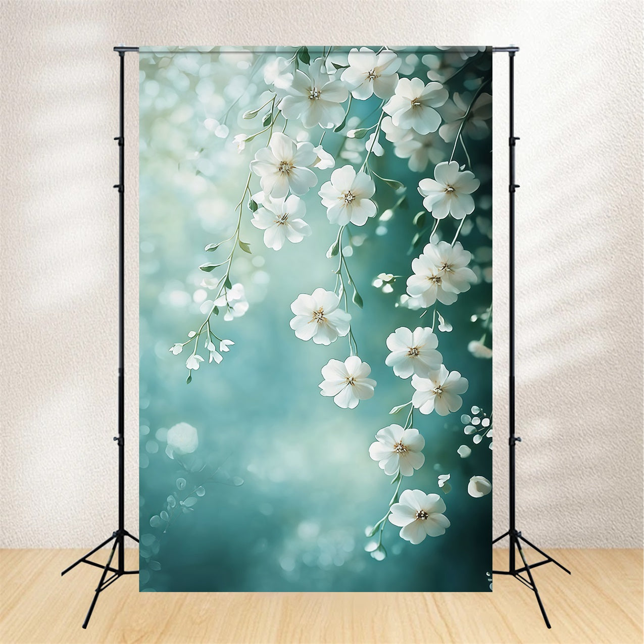 Muttertag Fotohintergrund Weiße Blüten Hängende Blumenkulisse LXX3-37