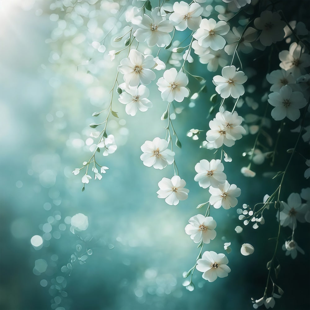 Muttertag Fotohintergrund Weiße Blüten Hängende Blumenkulisse LXX3-37