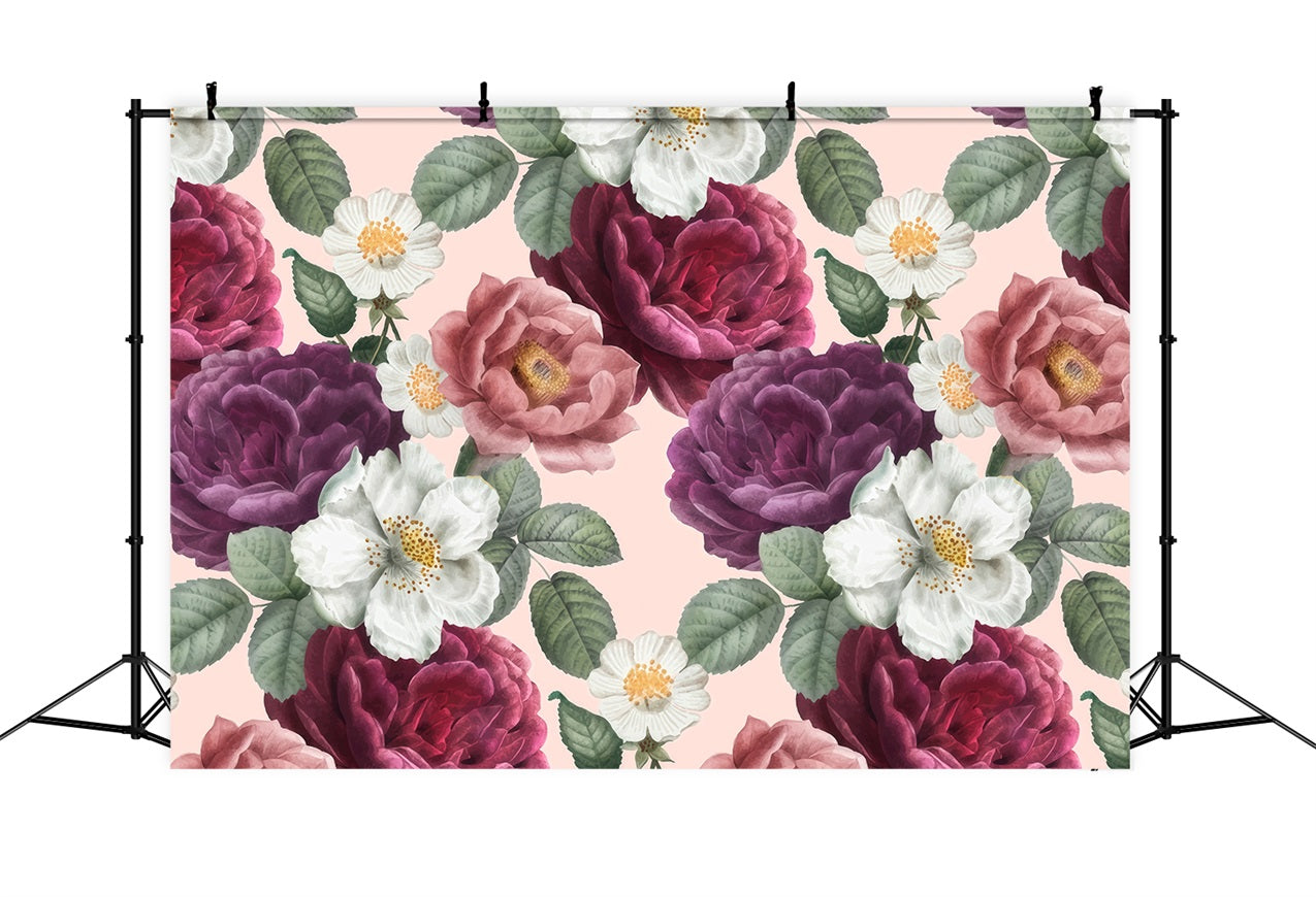 Muttertag Fotohintergrund Vintage Floral Muster Hintergrund LXX3-39