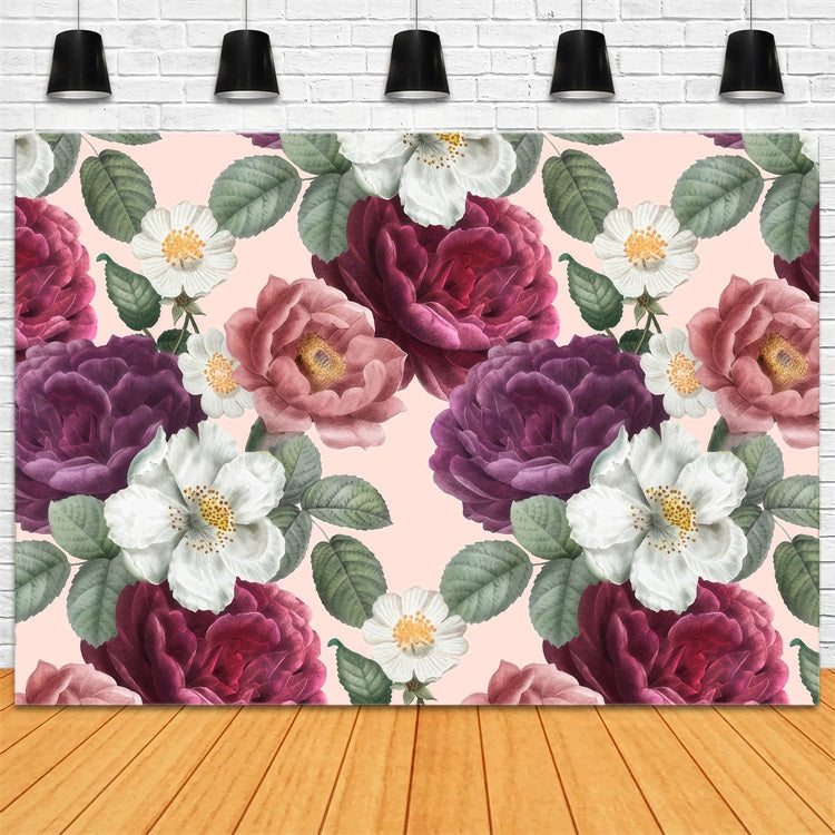 Muttertag Fotohintergrund Vintage Floral Muster Hintergrund LXX3-39