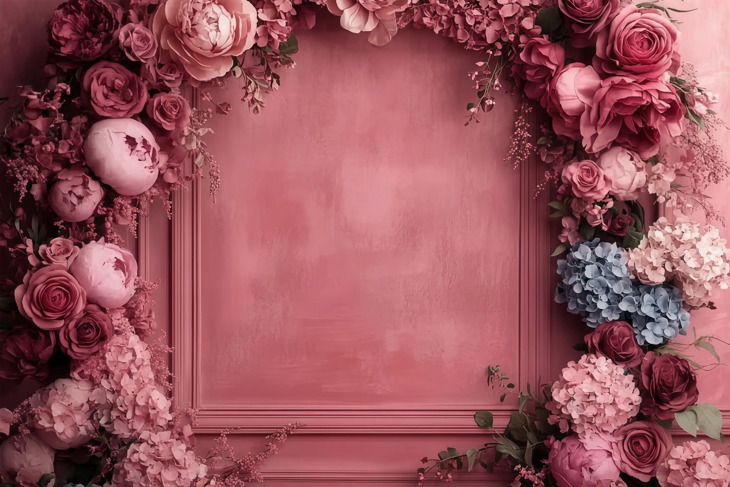 Muttertag Fotohintergrundkulissen Roter floraler Rahmen Hintergrund LXX3-40