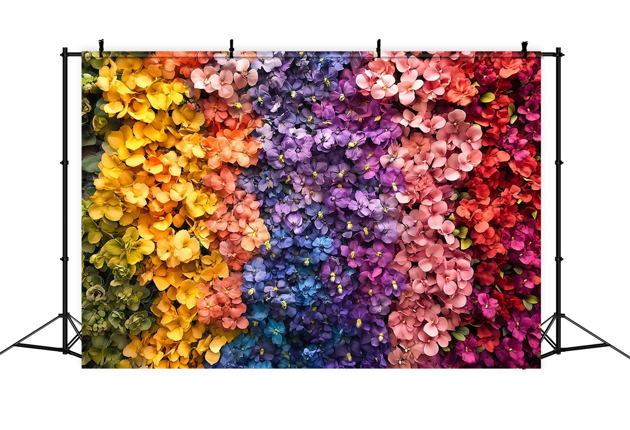 Backdrop für Muttertag Bunte Blumenwand Backdrop LXX3-44