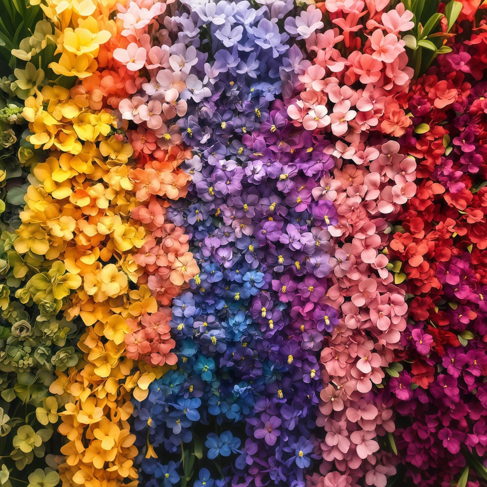 Backdrop für Muttertag Bunte Blumenwand Backdrop LXX3-44