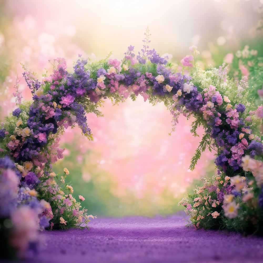 Backdrop Ideen für Muttertag Blumenbogen Pastell Backdrop LXX3-45