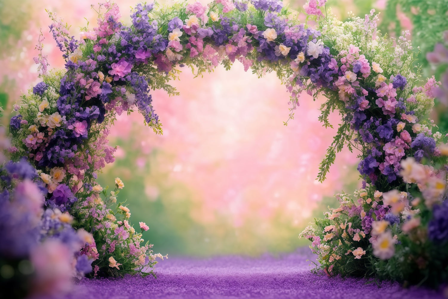 Backdrop Ideen für Muttertag Blumenbogen Pastell Backdrop LXX3-45