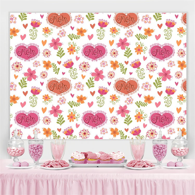 Hintergrundbilder für Muttertag Niedliche Herzblüte Personalisierte Hintergrundbilder LXX3-78