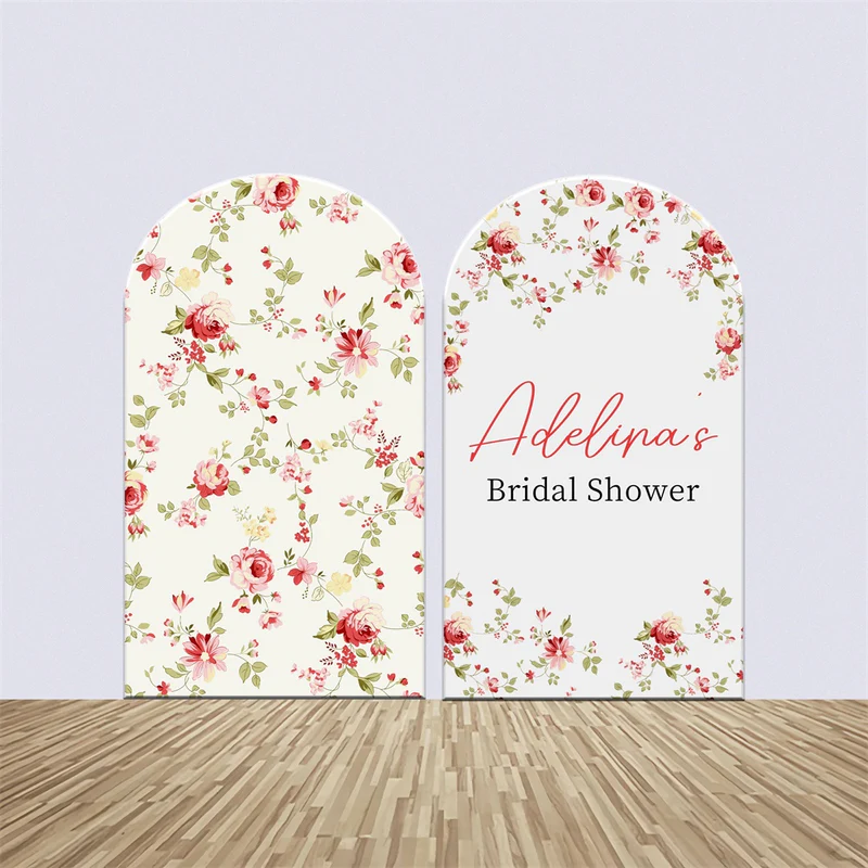 Hochzeitsdusche Backdrops Errötende Rose Blüte Bogen Backdrop Kit LXX4-122