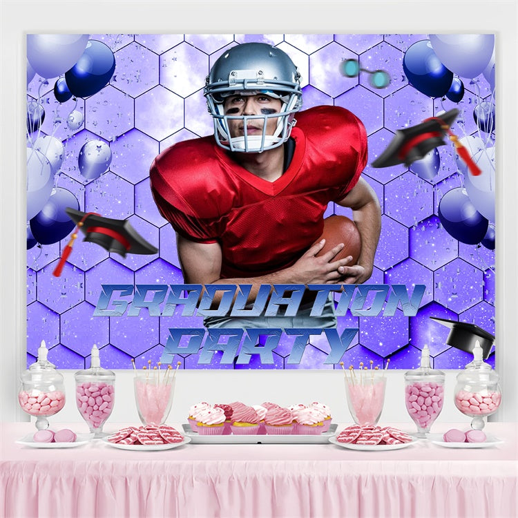 Personalisierte Graduation Backdrops Galactic Grid Graduation Party Backdrop LXX4-154