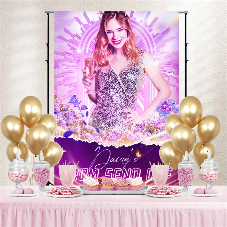 Prom Backdrop Ideen Enchanted Floral Graduation Party Backdrop LXX4-166