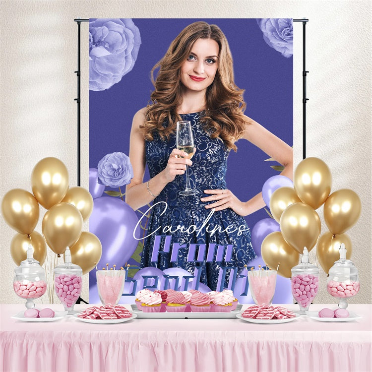 Abschlussball Fotohintergrund Floral Fantasy Abschlussball Party Hintergrund LXX4-179