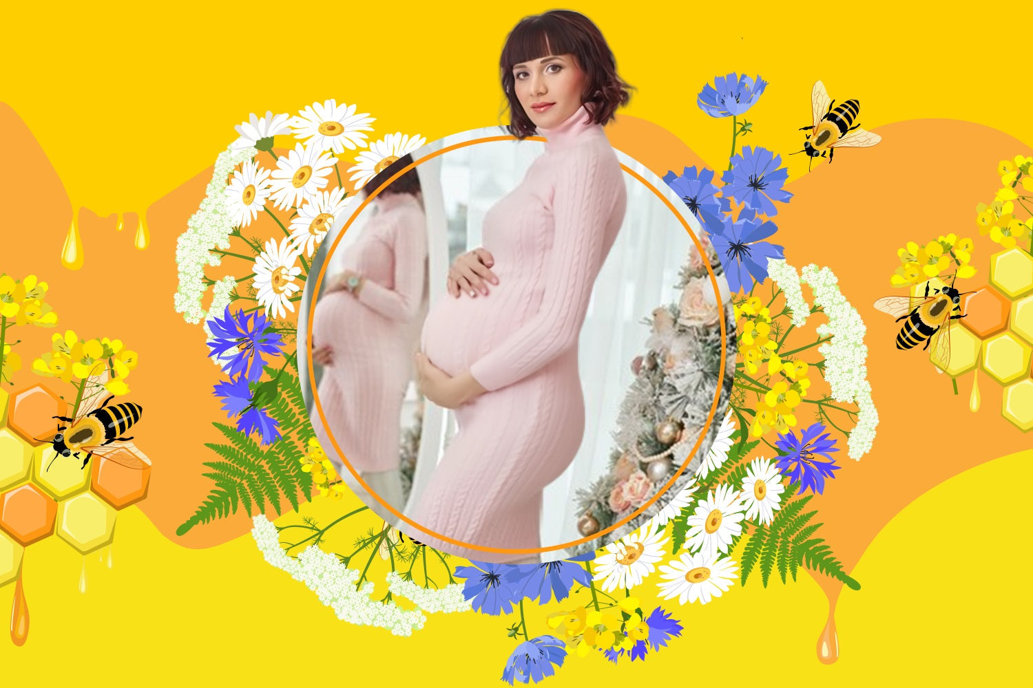 Baby Shower Backdrop Ideen Honig Biene Garten Floral Personalisierte Backdrop LXX4-199