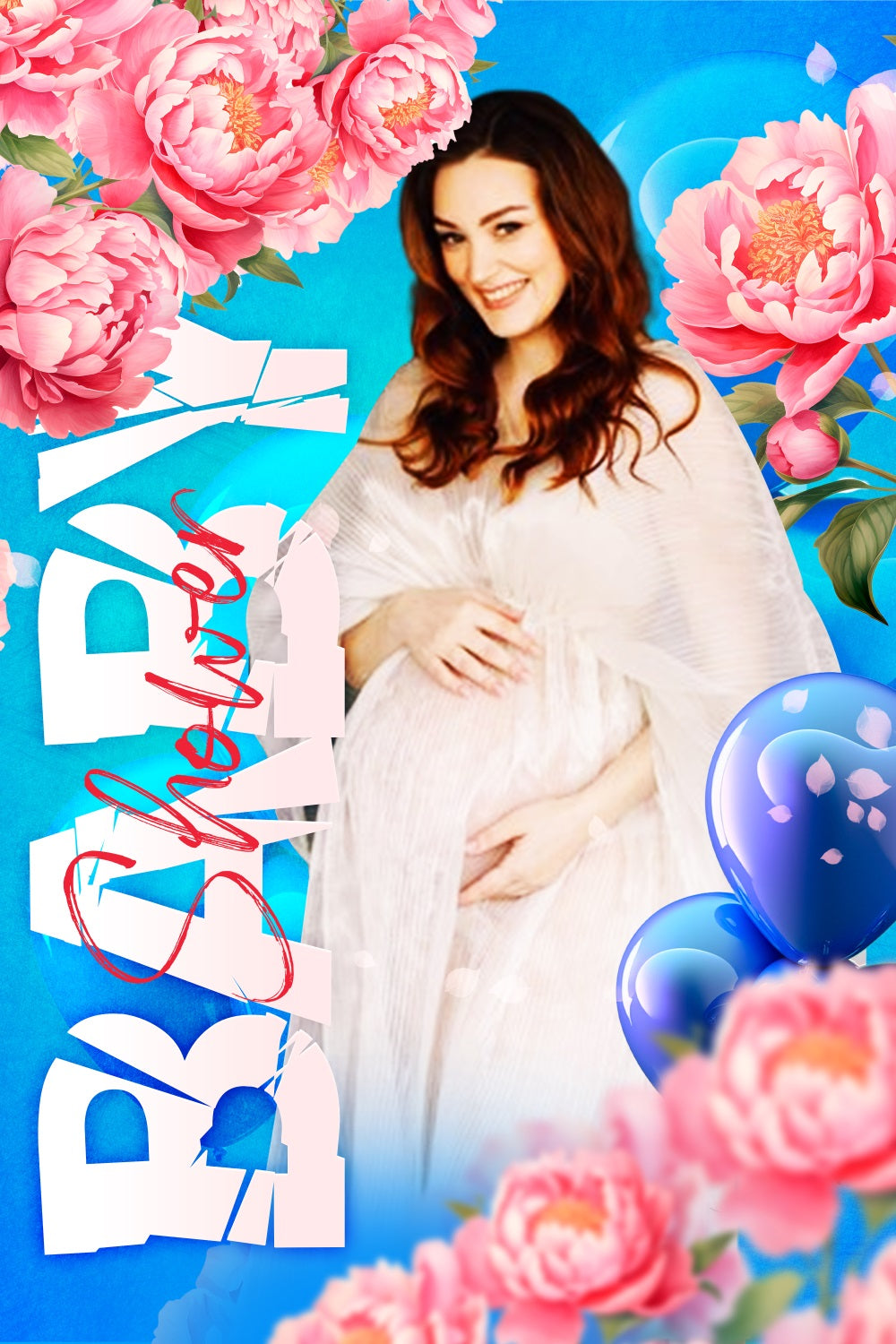 Baby Shower Flower Backdrop Ideen Floral Ballon Personalisierte Backdrop LXX4-203