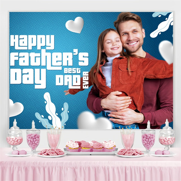 Vatertags-Hintergrundbilder Blaues Herz Umarmung Individuelles Hintergrundbild LXX5-12