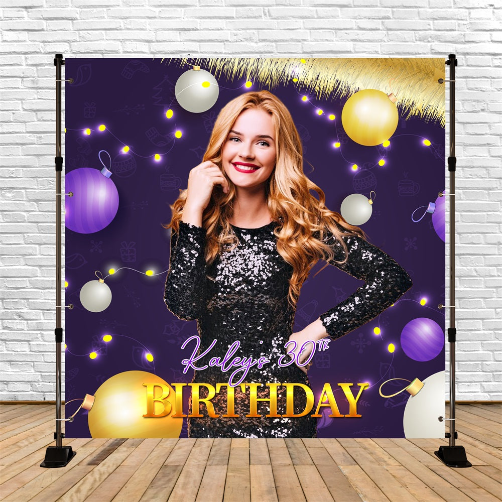 Geburtstag Backdrop Ideen Kugeln 30. Party Personalisierte Backdrop LXX5-142