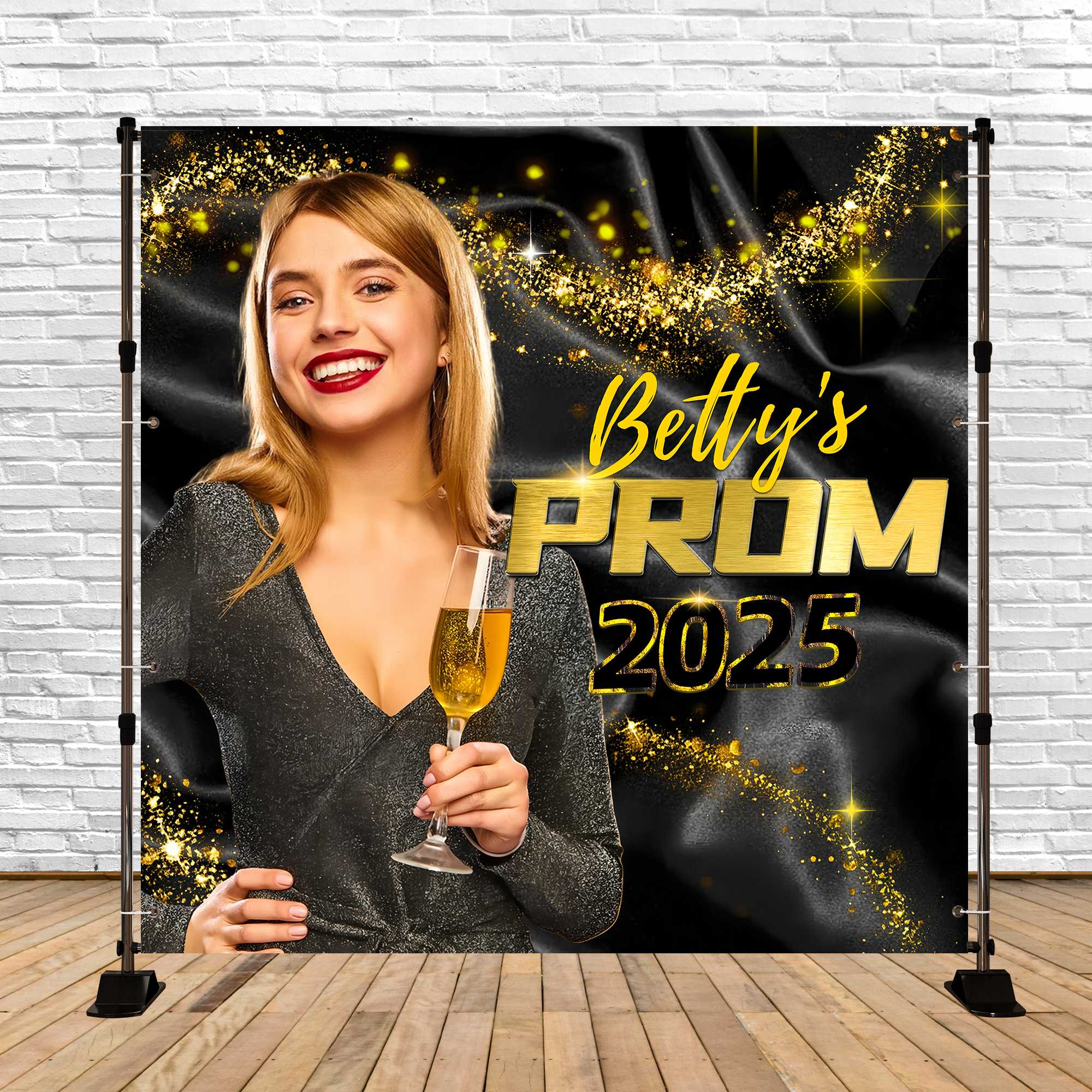 Abschlussball-Hintergrundkulisse Luxe Night Personalisierte Partyabschluss-Kulisse LXX5-228