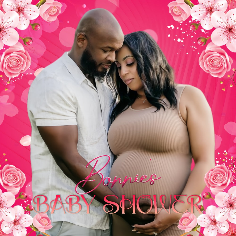 Baby Shower Backdrop Ideen Rose Bloom Rosa Individuelles Backdrop LXX5-239