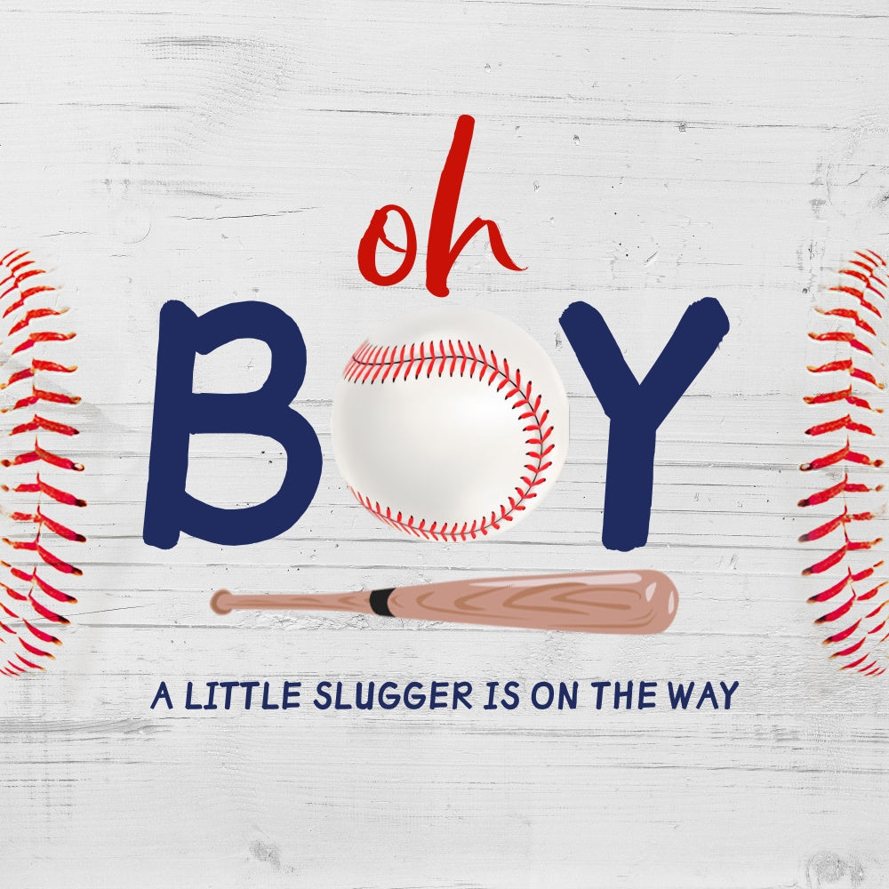 Baby Dusche Hintergrund Junge Baseball Thematische Hintergrund LXX5-242