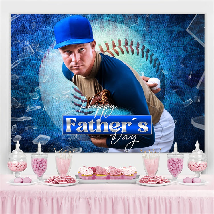 Vatertags-Hintergrund Baseball-Champion-Moment Personalisierter Hintergrund LXX5-32