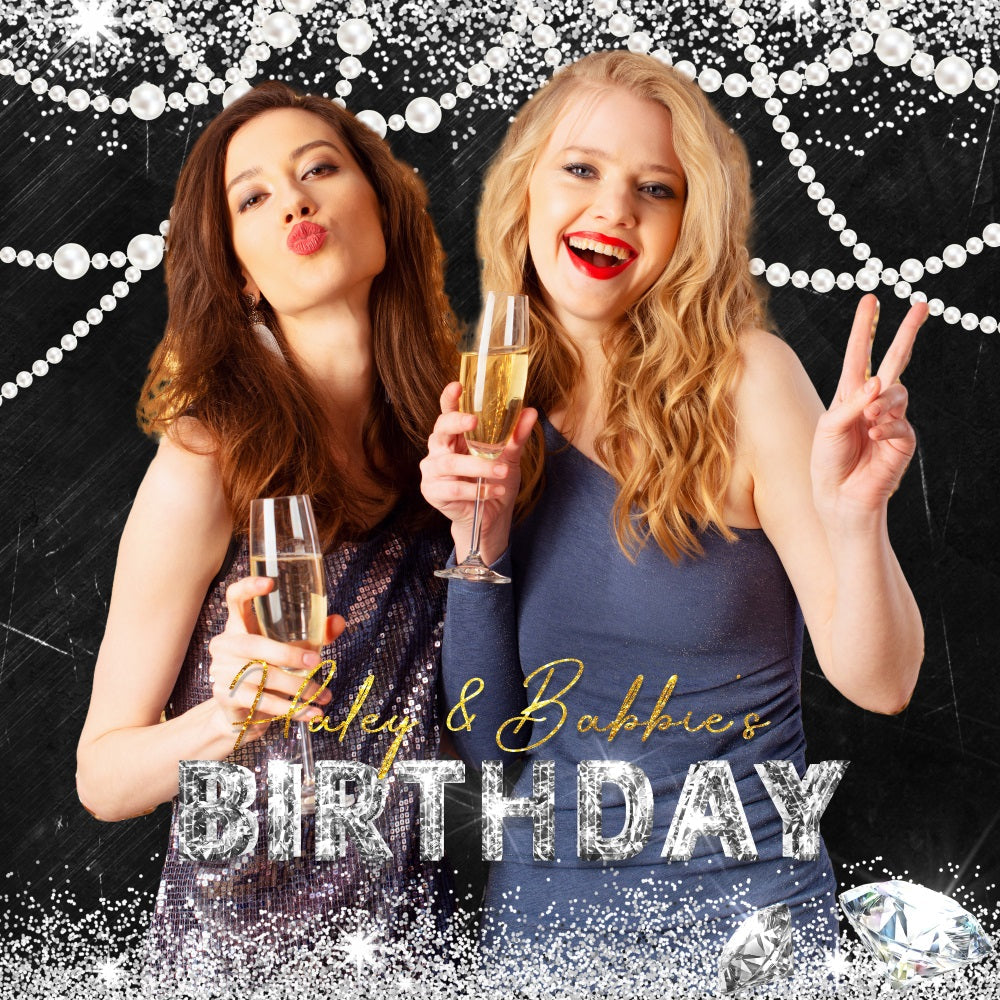 Geburtstag Backdrop Sparkling Bash Personalisierte Backdrop LXX5-89