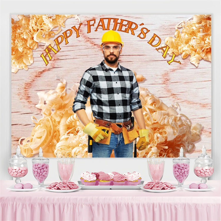 Vatertags-Fotokulisse Holzfäller-Stil Liebe Personalisierte Fotokulisse LXX5-9