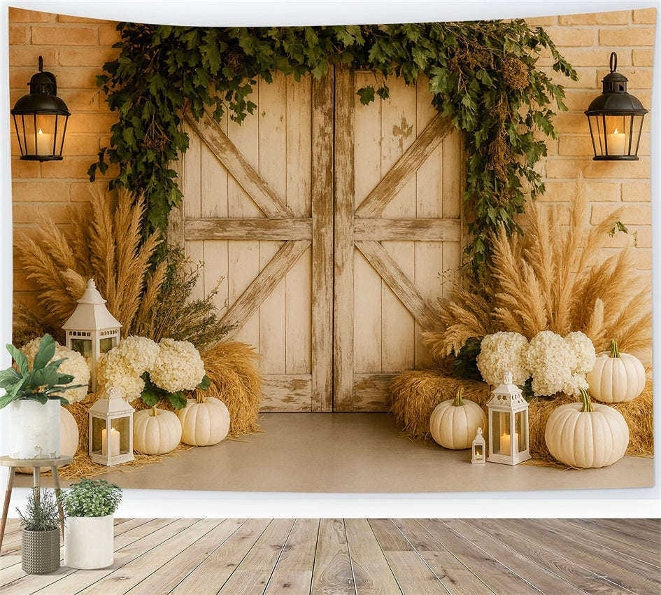 K¨¹rbis-Hintergrund Neutrale Pampas Eleganter Eingang Thanksgiving-Fotohintergr¨¹nde LXX510-28