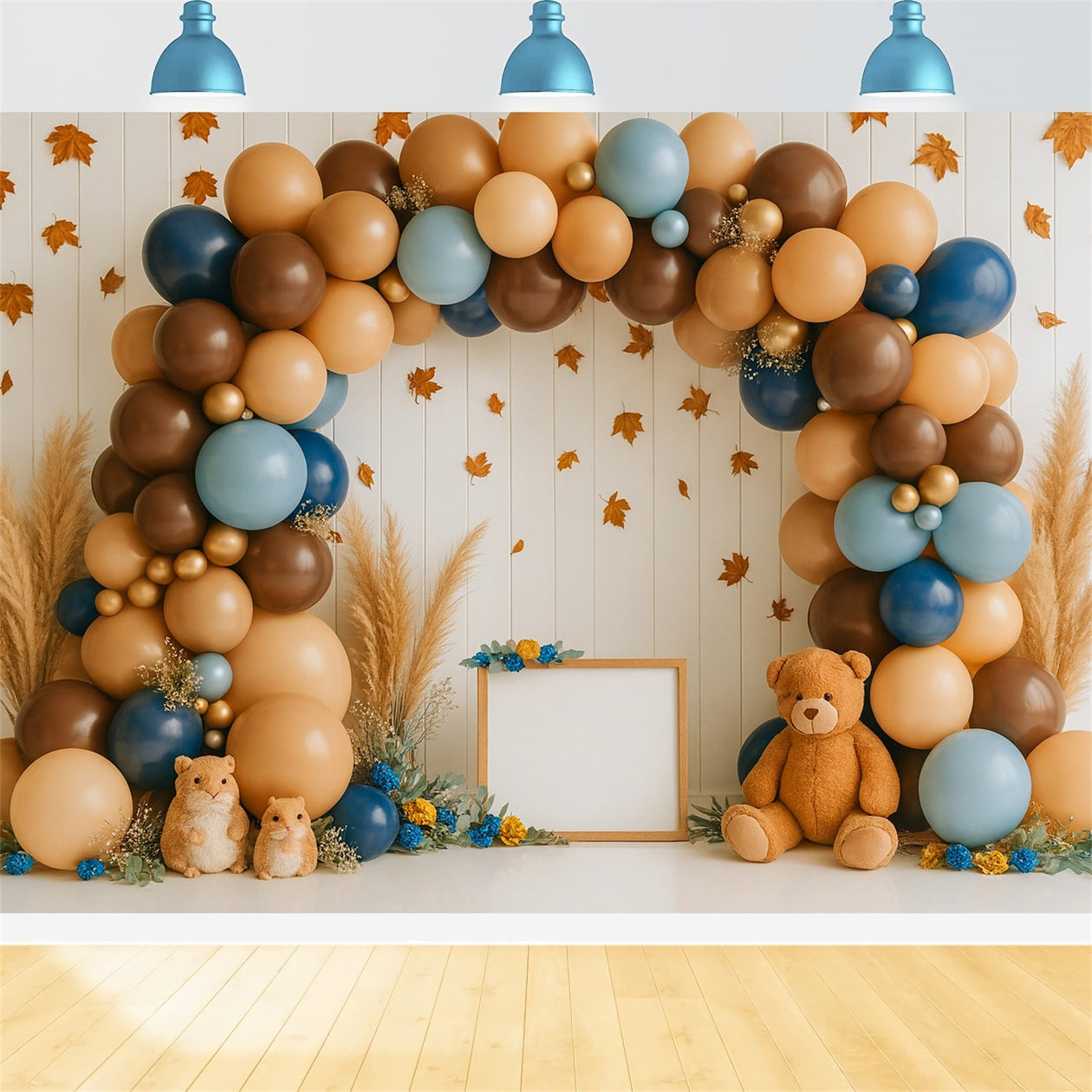 Herbst-Hintergrundideen Ballonbogen Gem¨¹tliche Feier Thanksgiving-Hintergrundideen LXX510-45