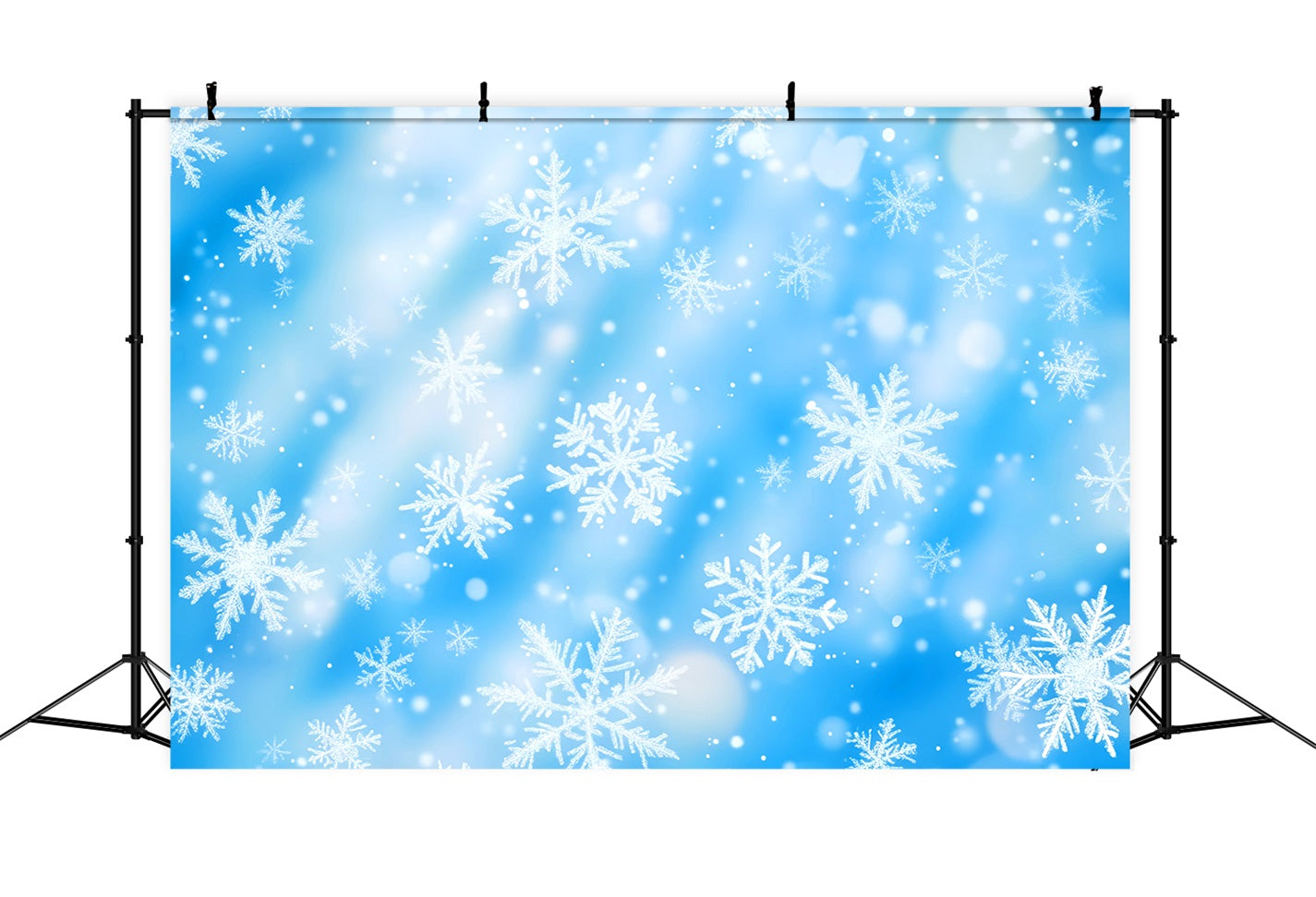 Schneeflocken-Hintergrund Blaue Kristallschneeflocken Tanz Winterfotografie-Hintergründe LXX510-91