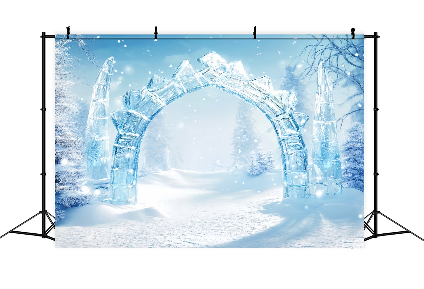 Wunderland-Hintergrund Kristall-Eisbogenweg Winter-Fotohintergründe LXX510-95