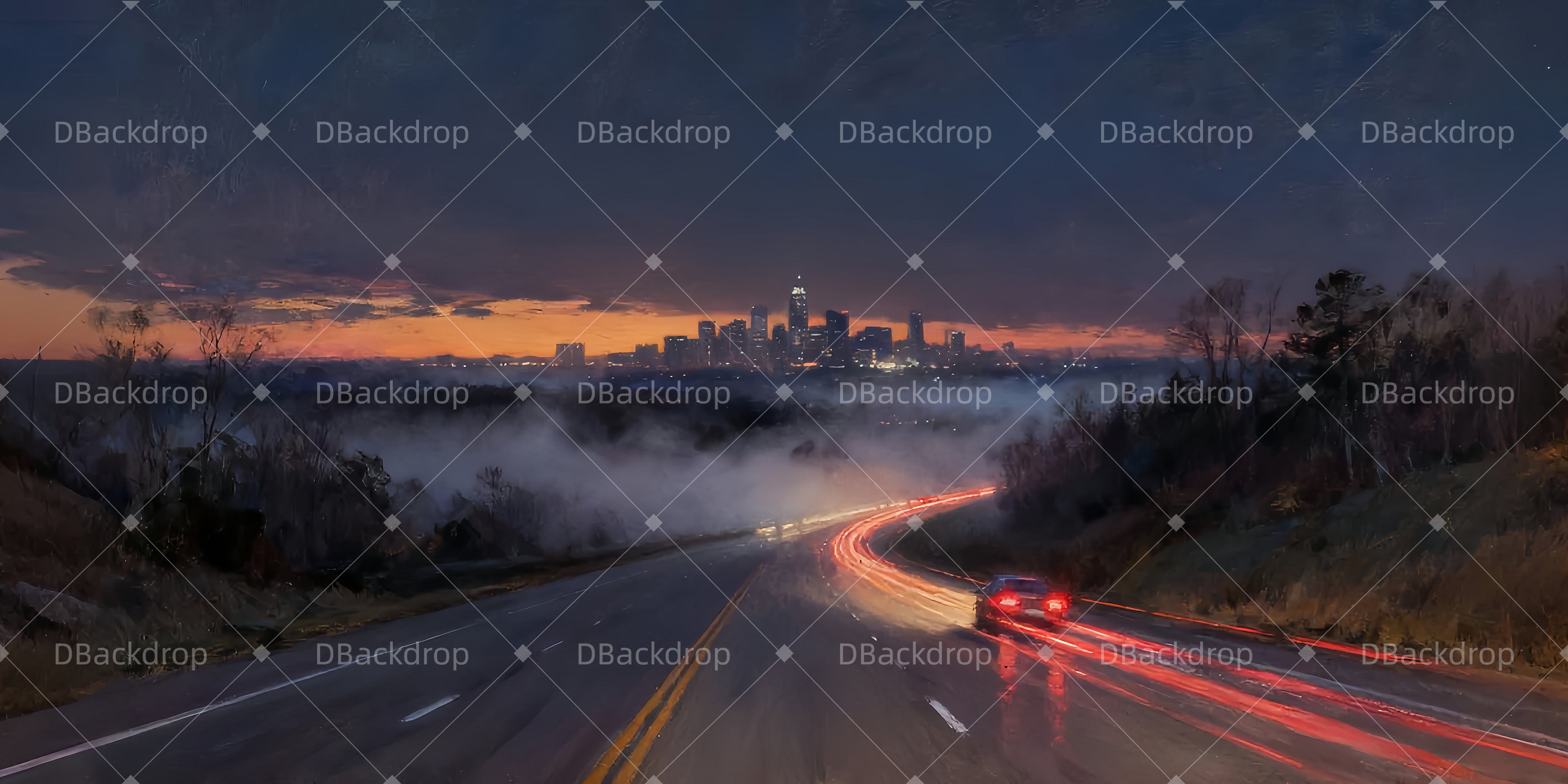 Theater Vorhang Nächtliche Autobahn Theatervorhang Kaufen LXX510-T2