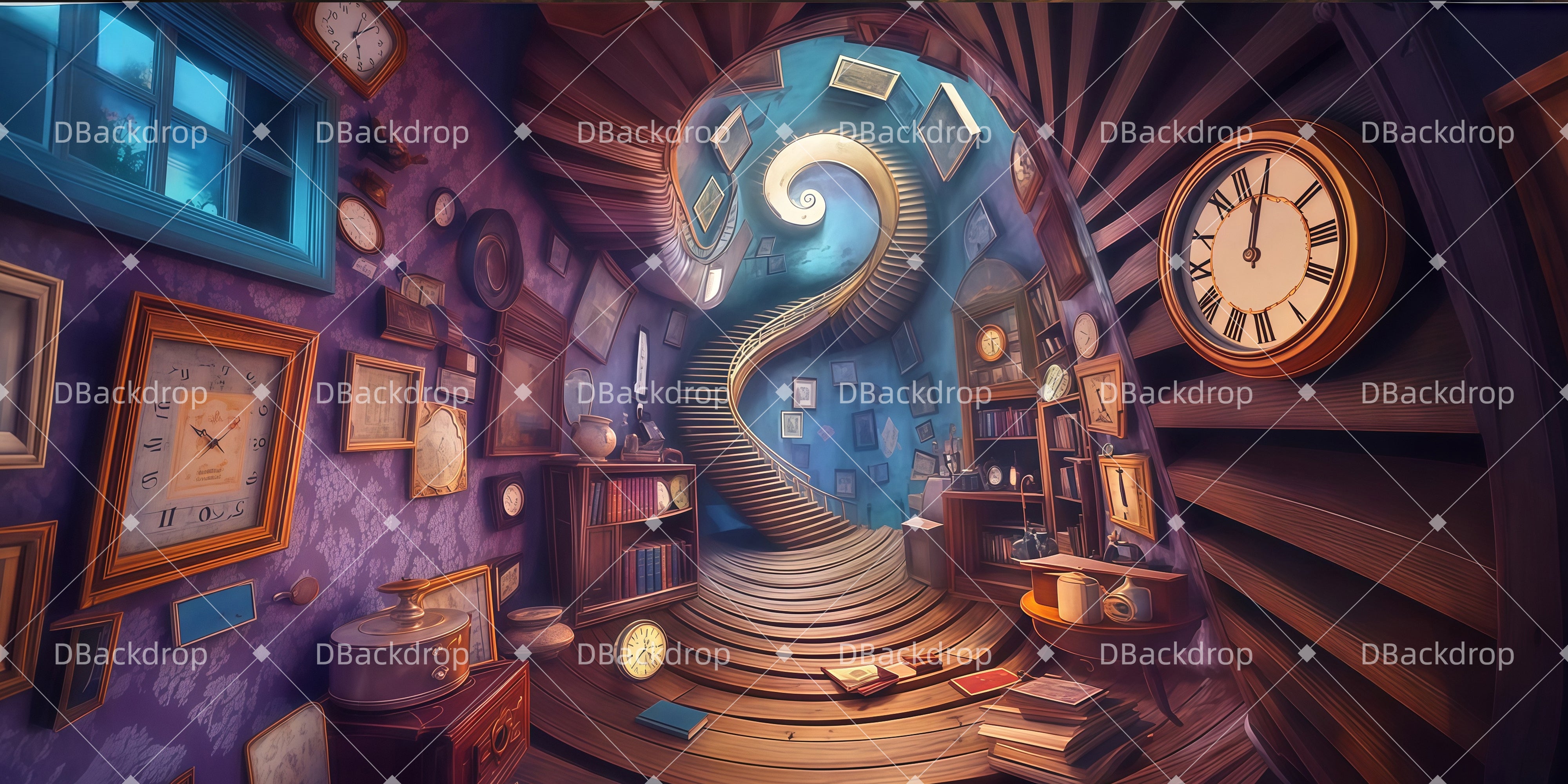 Vorhänge Theater Verwirrender Uhrenraum Backdrops Theater LXX511-T122