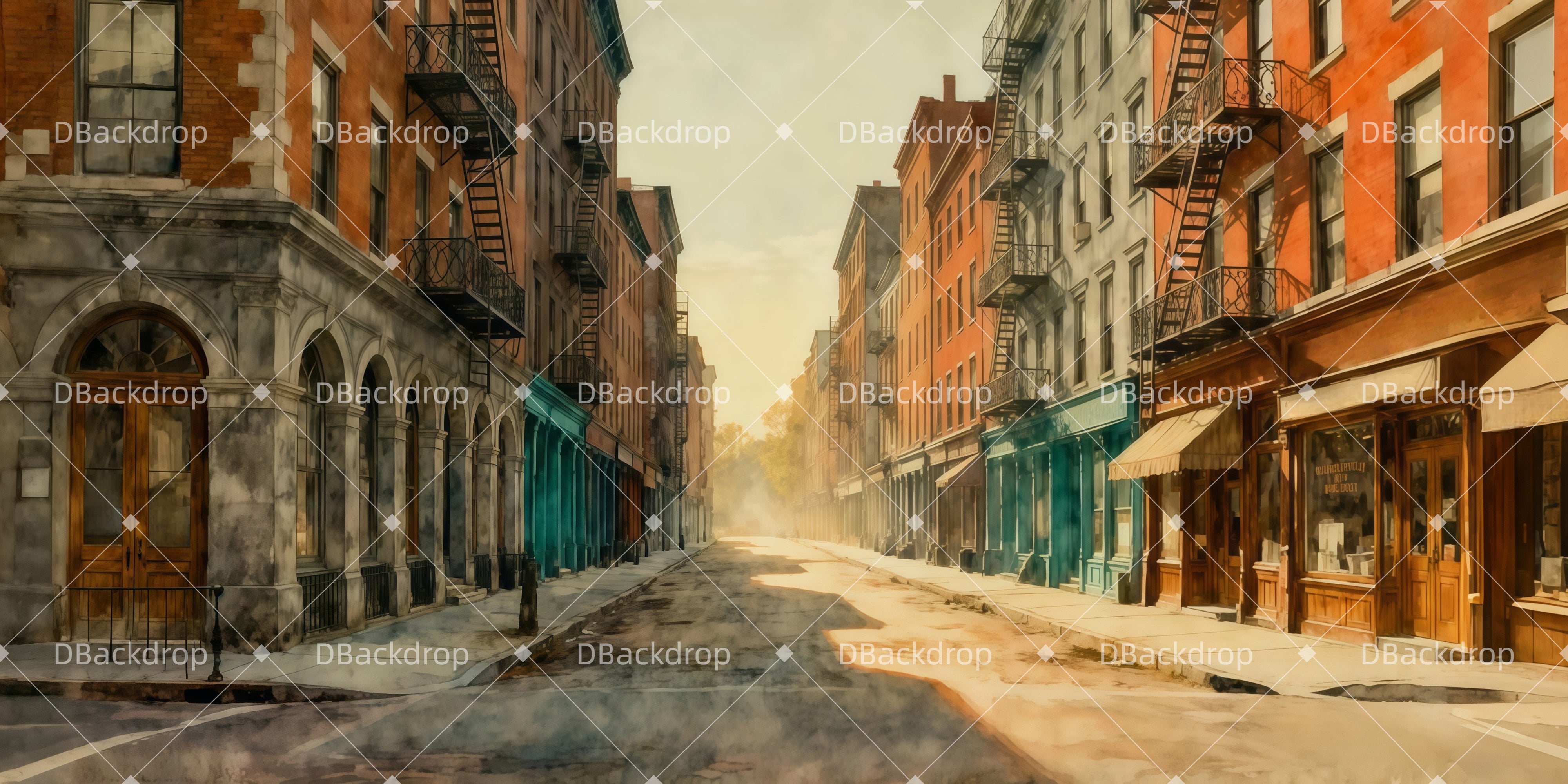 Theatervorhang offen Urban-Retro-Szene Bühnenhintergrund beim Theater LXX511-T24