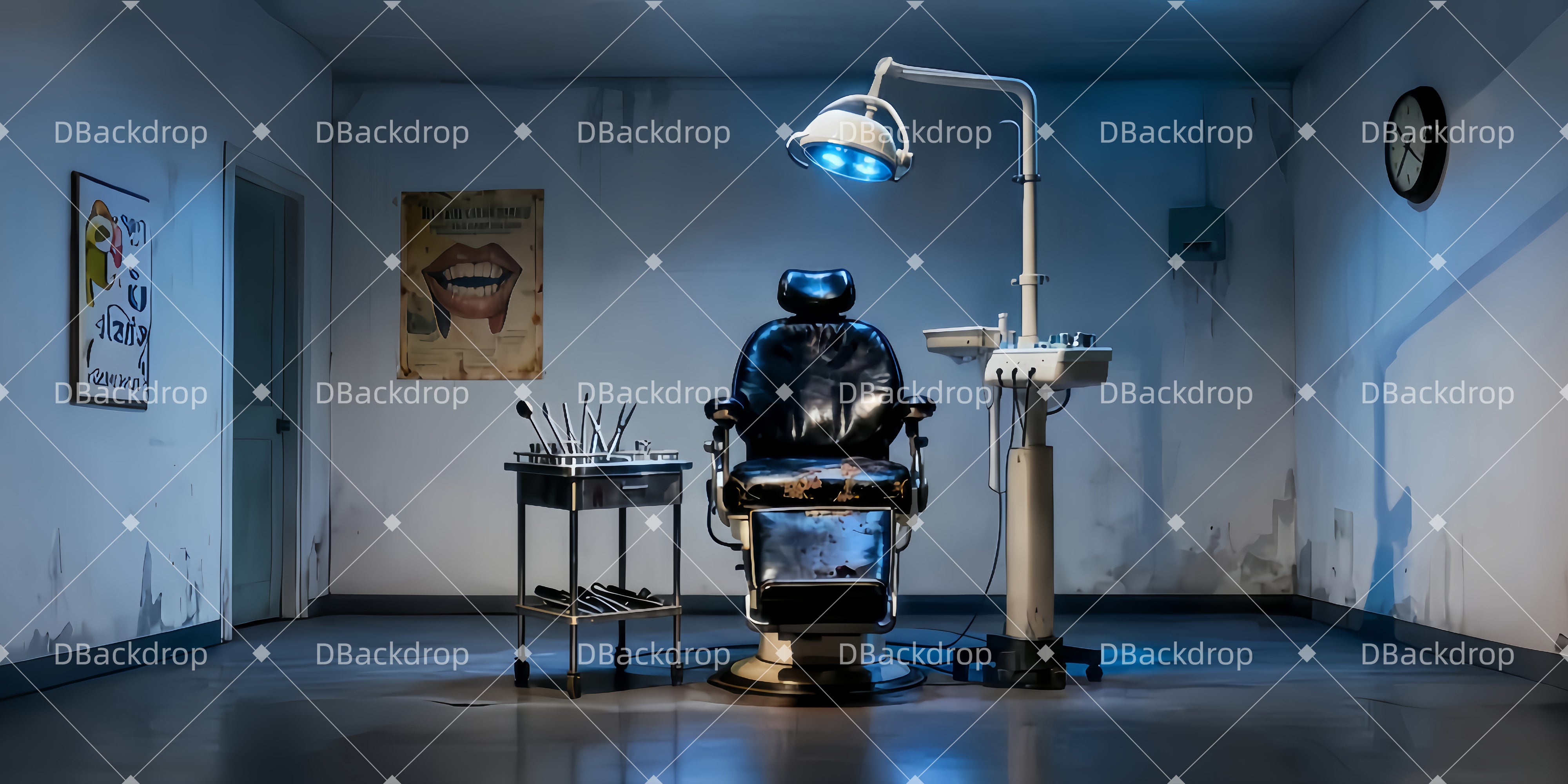 Bühne Theater Vorhang Gruseliger Zahnarztraum Theaterwand LXX511-T7