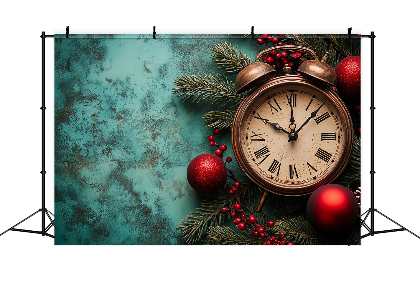 Neujahrs-Hintergrund Vintage Countdown Feiertagsakzente Uhr Foto-Hintergrund LXX512-22