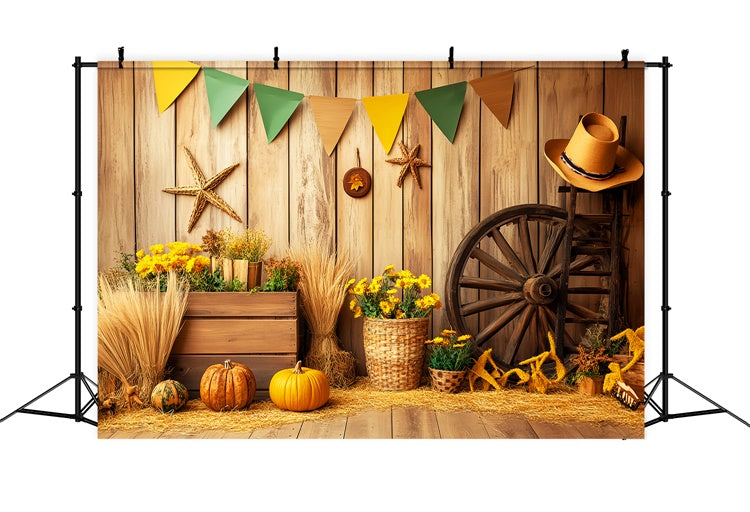 Herbst Fotokulissen Holz Wand Blume Hintergrund LXX57-176