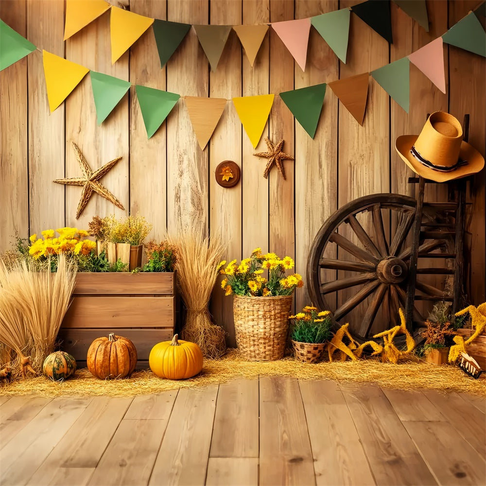 Herbst Fotokulissen Holz Wand Blume Hintergrund LXX57-176