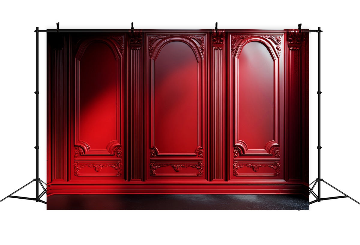 Vintage Wall Backdrop Klassischer roter geprägter Backdrop LXX57-186