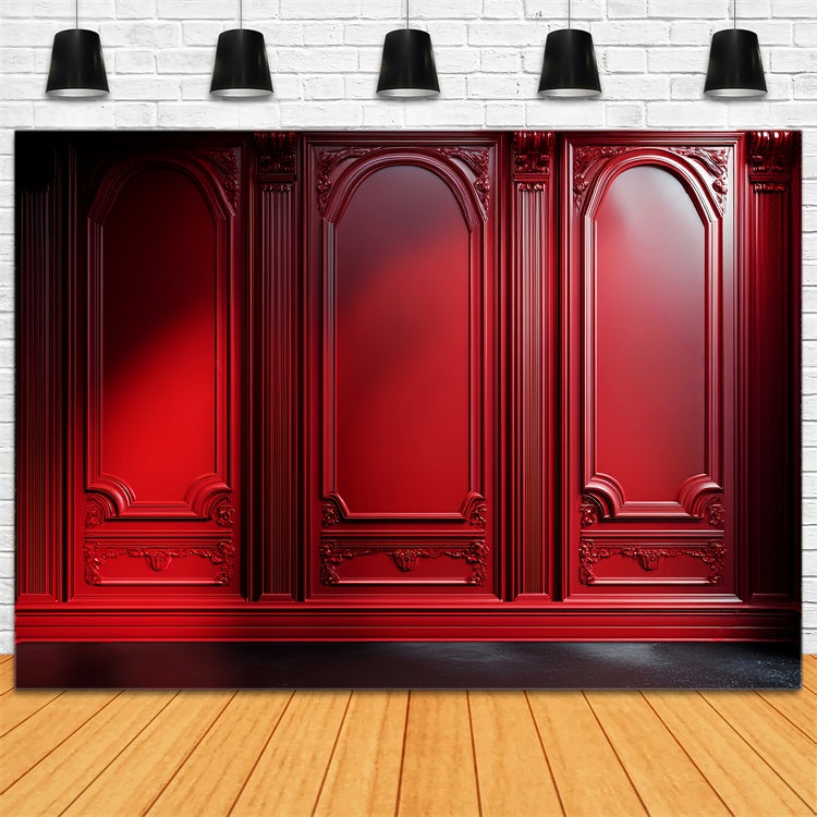 Vintage Wall Backdrop Klassischer roter geprägter Backdrop LXX57-186