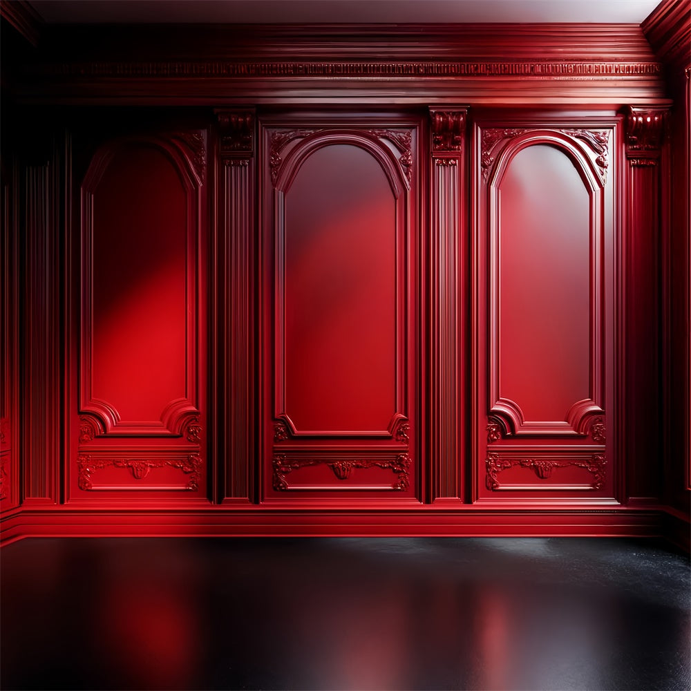 Vintage Wall Backdrop Klassischer roter geprägter Backdrop LXX57-186