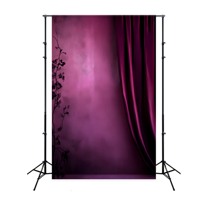Vintage-Fotokulissen Moody Violet Curtain Backdrop LXX57-201