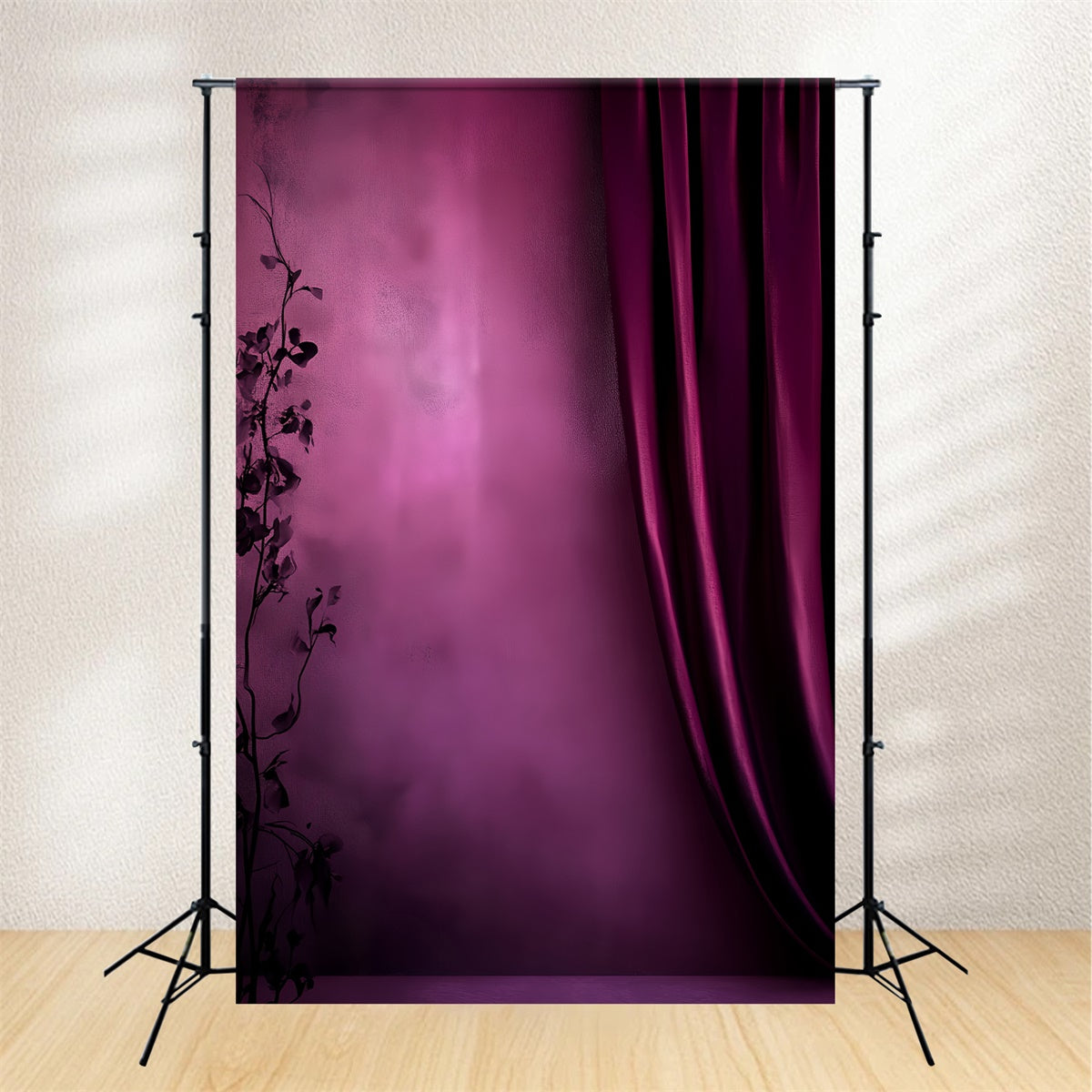 Vintage-Fotokulissen Moody Violet Curtain Backdrop LXX57-201