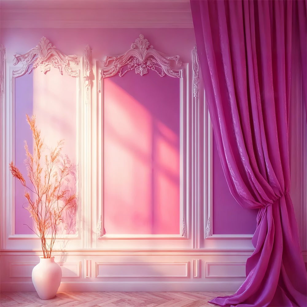 Rokoko-Hintergrund Pastell-Palast Vintage-Wandhintergrund LXX57-202
