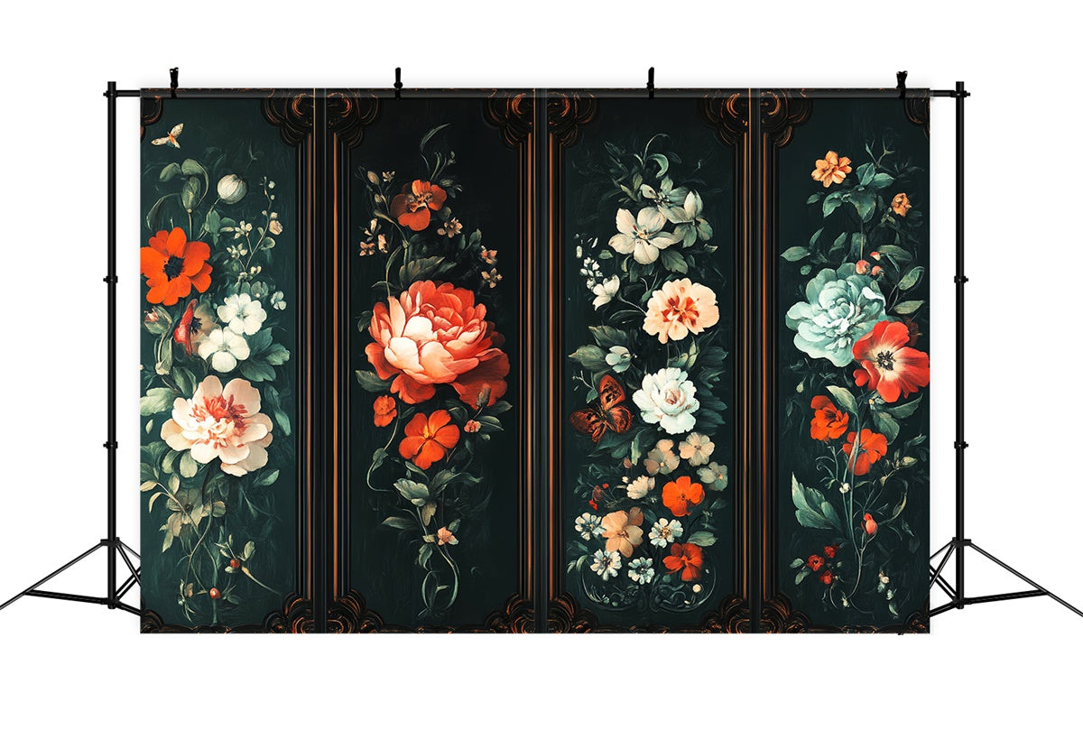 Victorian Backdrops Antike Blume Vintage Fotohintergrund LXX57-212
