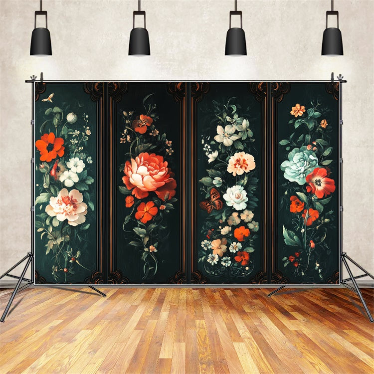 Victorian Backdrops Antike Blume Vintage Fotohintergrund LXX57-212